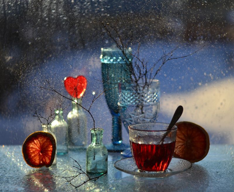 13 марта. Утренняя картинка. Чай каркаде.photo preview