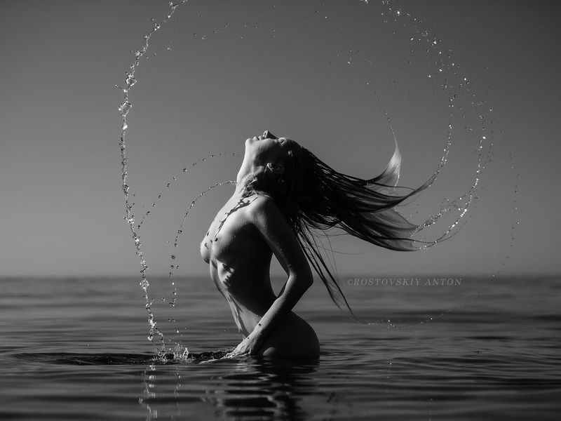 море, утро, вода, волосы, брызги, ню, девушка, модель Однажды на море | Анна Иоанова | нюphoto preview