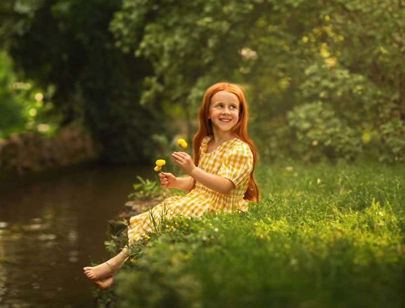 kids child nature flowers portrait Nature and Kidsphoto preview