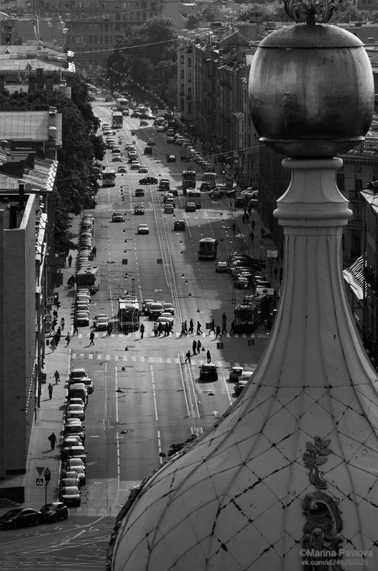 город, архитектура, санкт-петербург, чёрно-белое фото, собор, храм Все под Богом ходим...photo preview