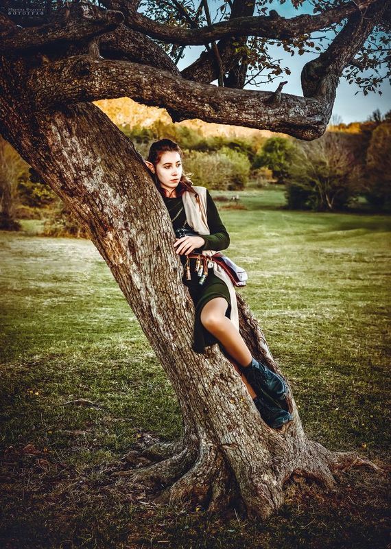 косплей, девушка, эльфийка Уют родного лесаphoto preview