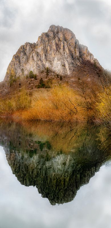 горы, озеро, природа, крым, лес, пейзаж \