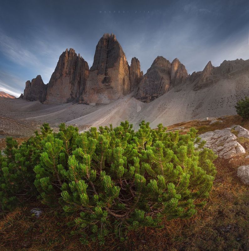 dolomiti, dolomites, sunrise, landscape, sky, sun, mountains, clouds, mountains, italy 3 Towersphoto preview