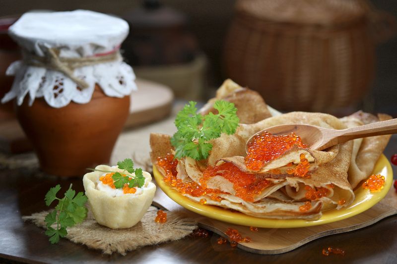 натюрморт, масленица, блины, икра Блины с икройphoto preview