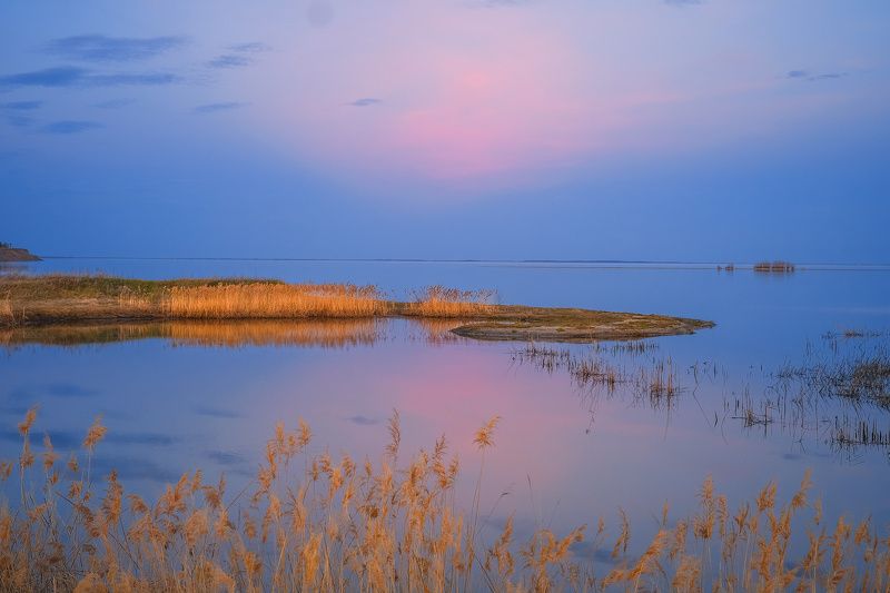 весна волга вечер Большая вода... фото превью