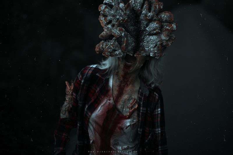 dark, art, horror, portrait, fine-art, cosplay, sfx, last of us, О д н и   и з   н а сphoto preview