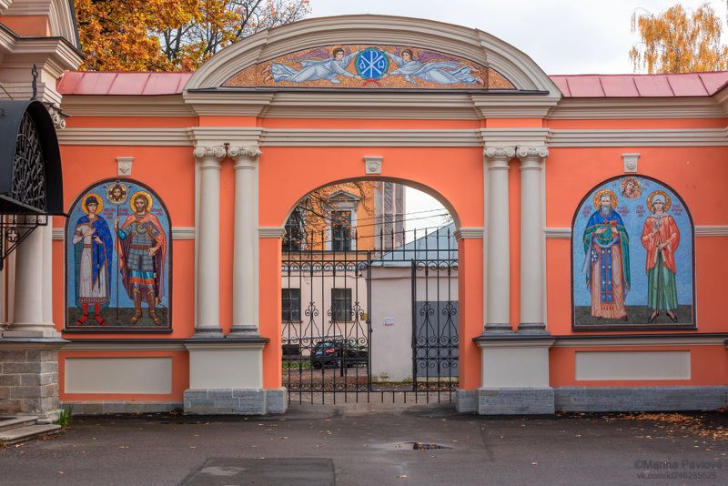 город, архитектура, санкт - петербург, александро - невская лавра, мозаичные иконы александро-невской лавры, храм, церковь, святые покровители града петра, мозаичная икона святые благоверные князья феодор новгородский и александр невский, мозаичная икона  Святые покровители града Петра...photo preview