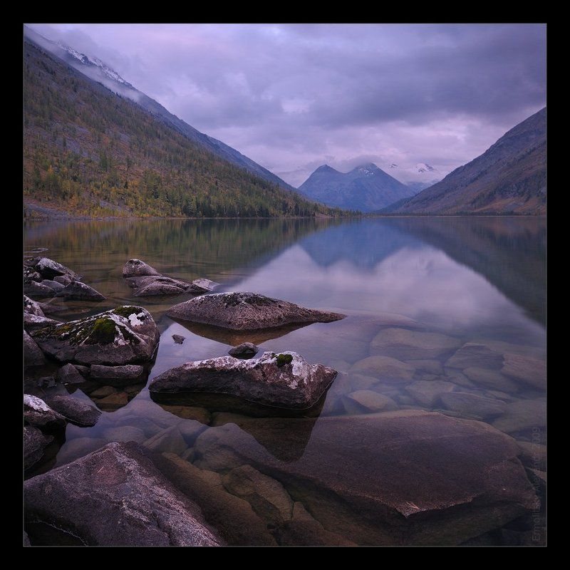 алтай, мульта, горы, озеро, среднее, мультинское, камни, отражение, золотая осень Средняя Мультаphoto preview