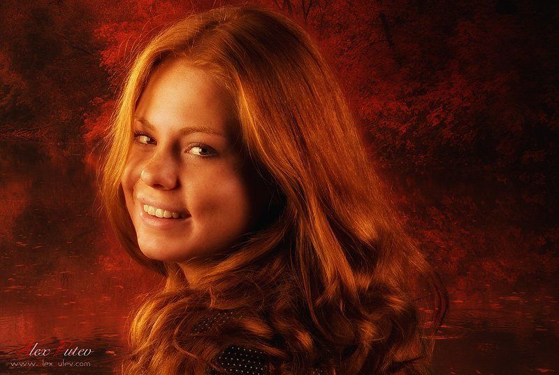 осень,девушка,рыжулька photo preview