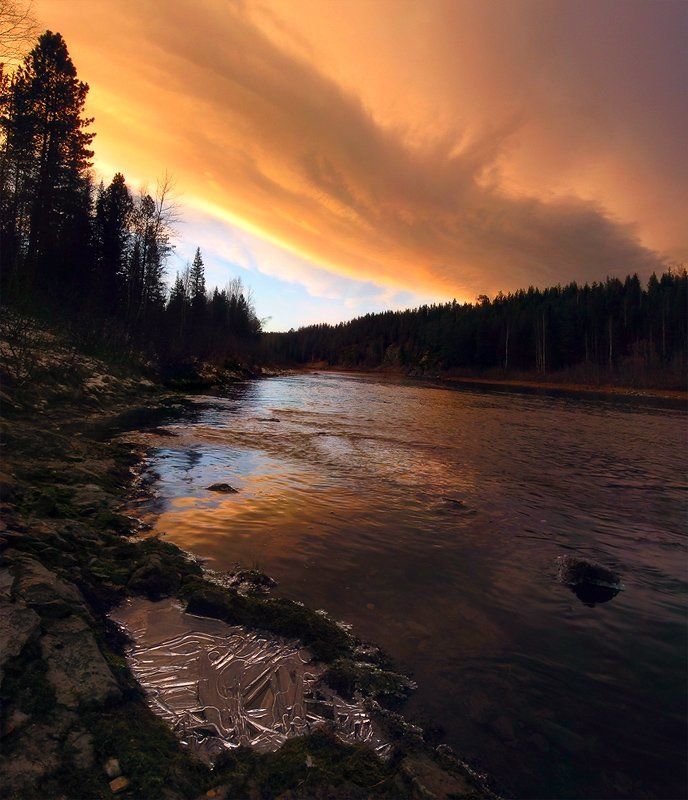 северный урал, большая сосьва, закат Sunsetphoto preview