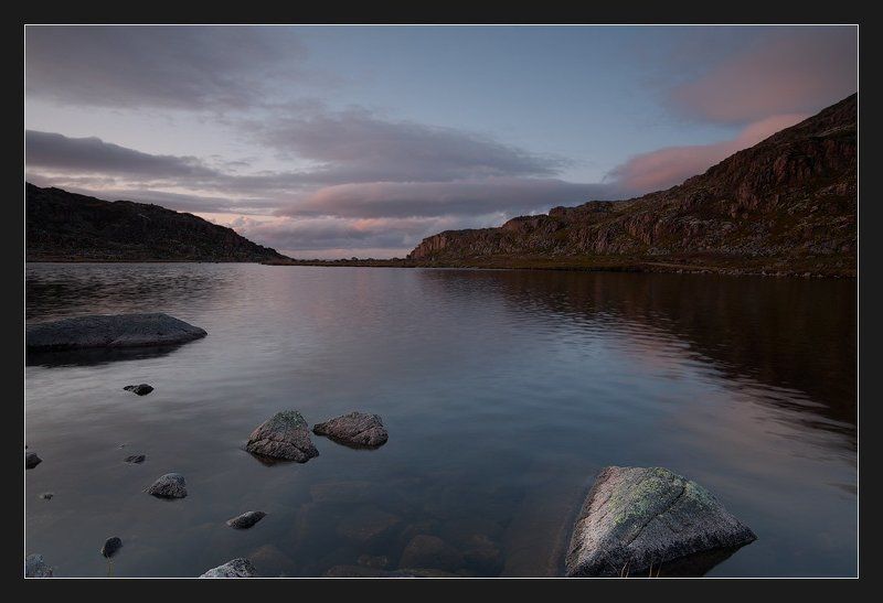 баренцево море, териберка Вечера на озере близ Териберкиphoto preview