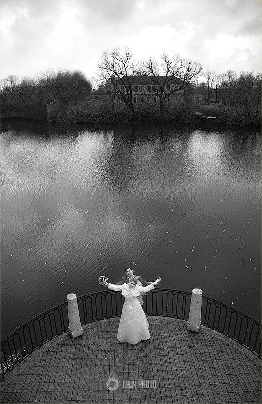 свадьба, пара, женитьба, вода, небо ..photo preview