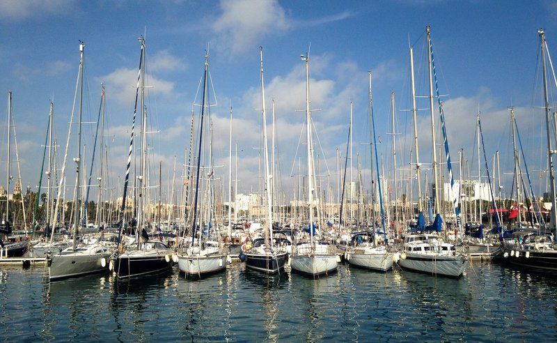 Boat, Color, Light, Sea, Sky, Spain, Sun Причалphoto preview