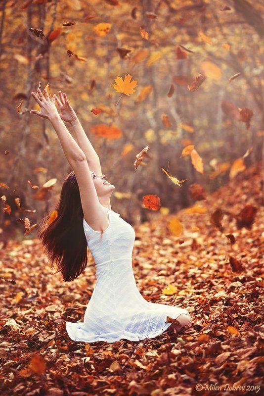 autumn,portrait, leaves, fall, forest, beauty, girl ***photo preview