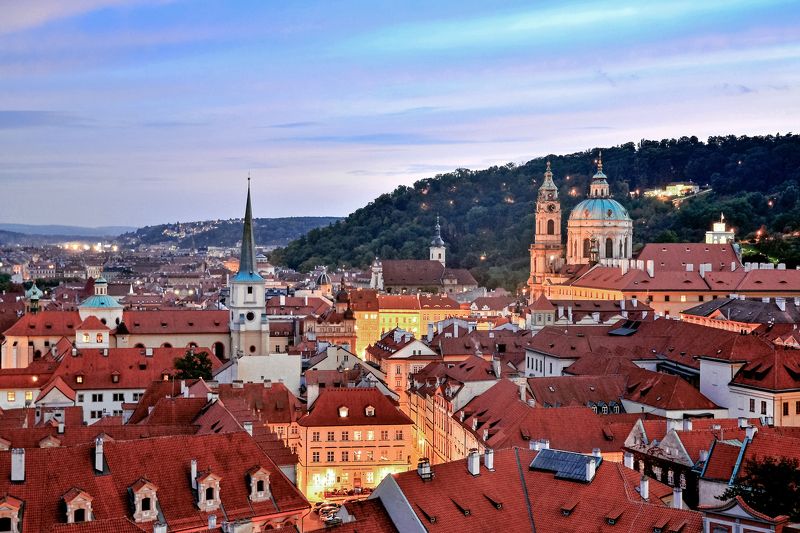 prague, прага, чехия, czech, закат photo preview