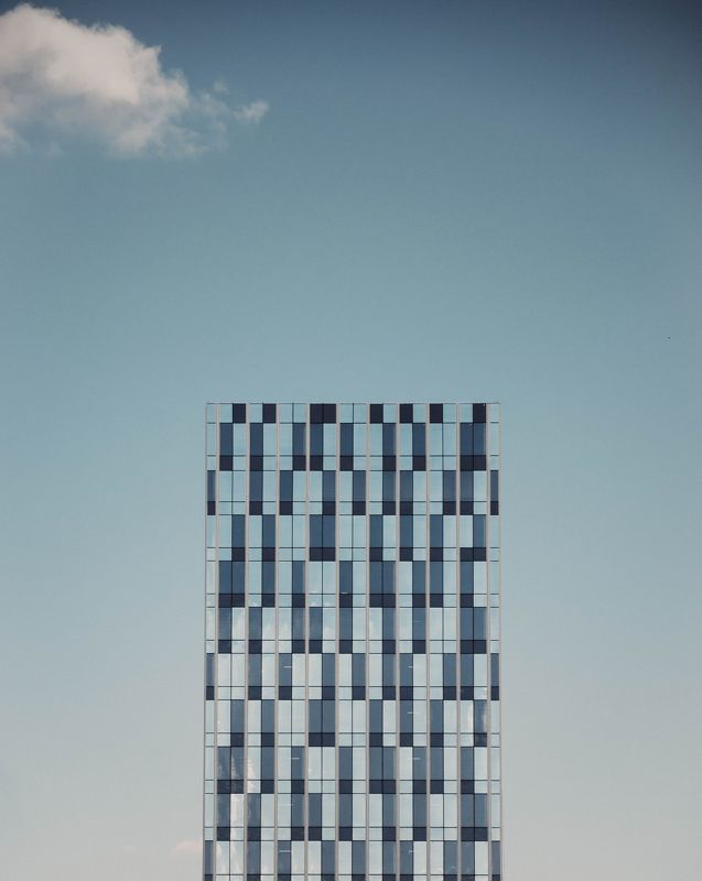 architecture, pattern, blue, sky, building, moscow, russia, urban, city, abstract Сбой матрицыphoto preview