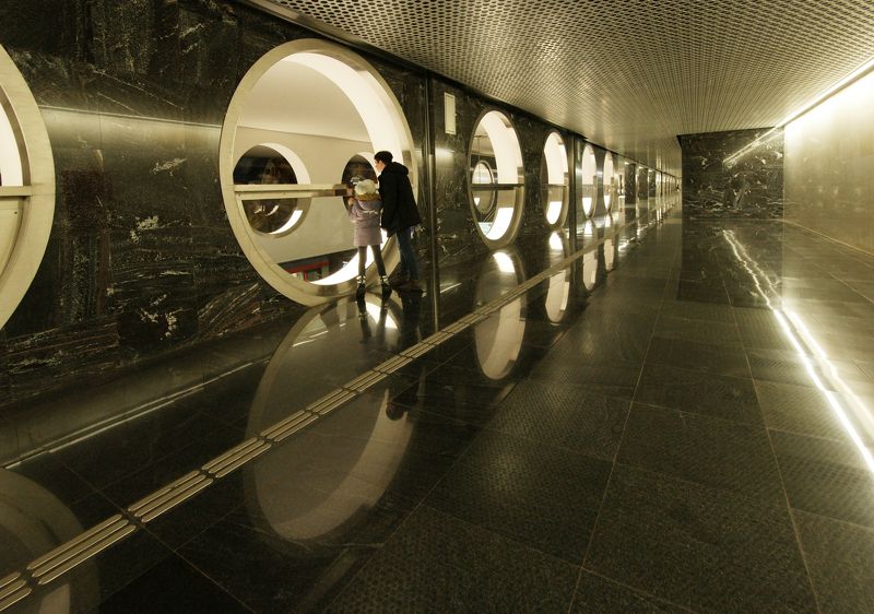 Электрозаводская, метро, БКЛ, отражения Электрозаводскаяphoto preview