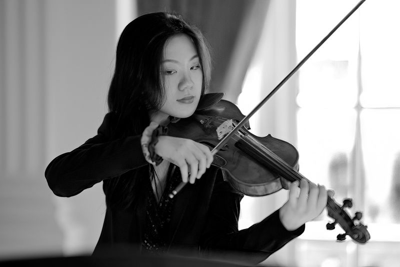 violinist, performer, black and white, Zigeunerweisen, Op. 20photo preview