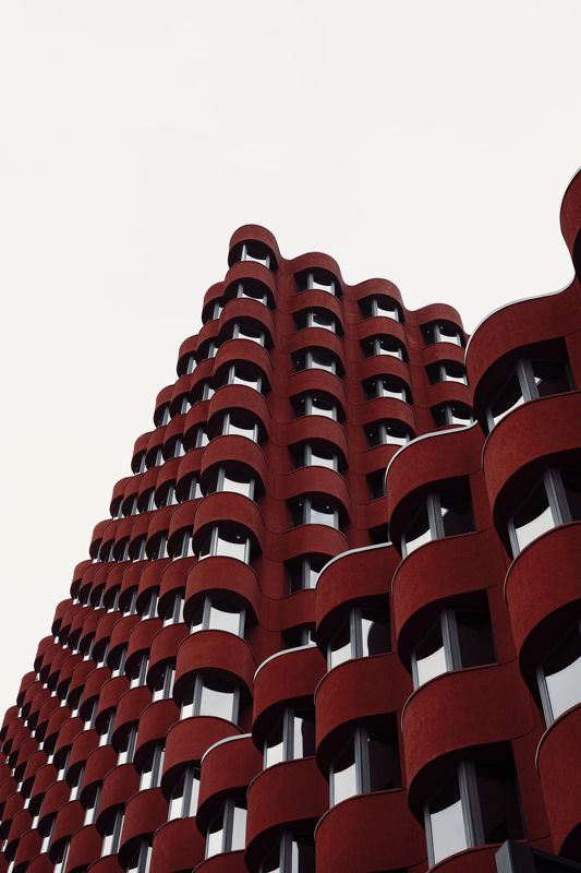 architecture, pattern, red, building, moscow, russia, urban, city, abstract ЗилАртphoto preview