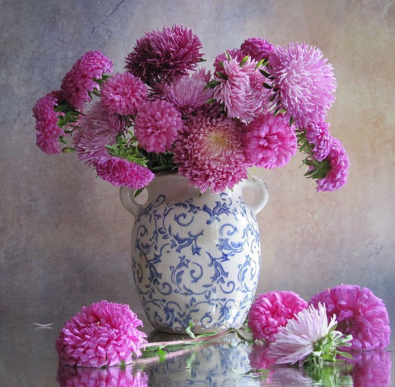 астры, розовый цвет, цветы, букет Розовое чудоphoto preview