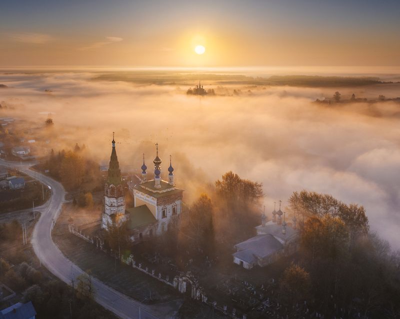 дунилово, ивановская область, туманы, туманное утро, Туманы над Тезойphoto preview