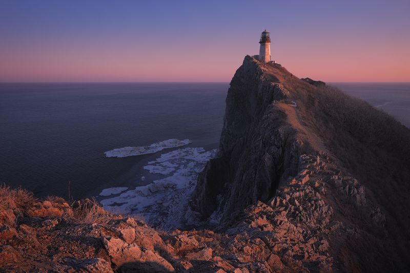 пейзаж, маяк, приморье, закат, море Одинокая башняphoto preview