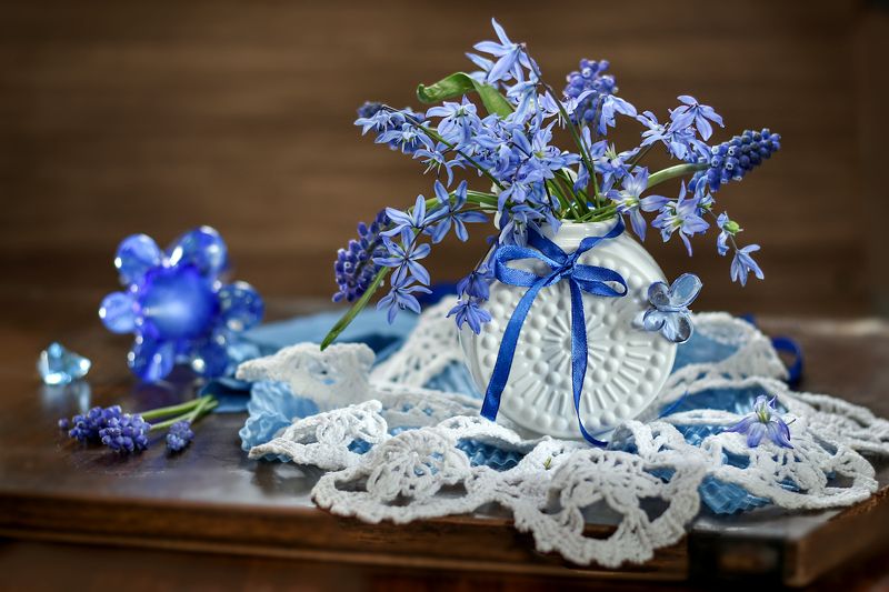 весна, цветы, пролеска, ваза Весенний букетphoto preview