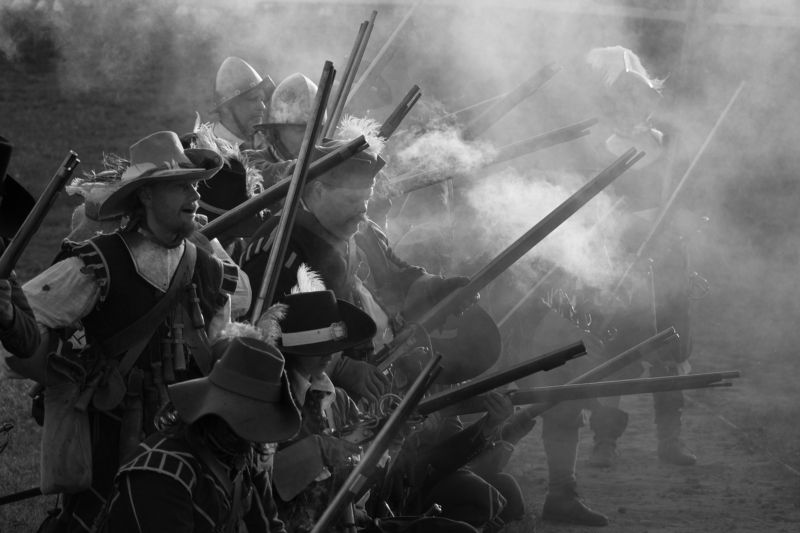 мушкеты, дым, дымный порох, битва, Коломенское Баталияphoto preview