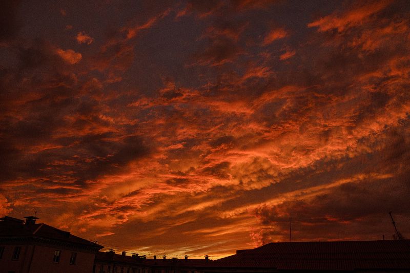 весна , облака ,закат г.Междуреченск Шикарный закат photo preview