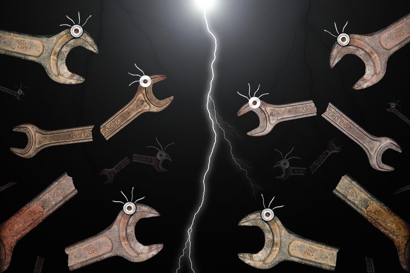 концепция, инструменты, сломанный, мир, creative, conceptual, installation, instruments, tools, craked, damaged, broken, world Broken World...photo preview