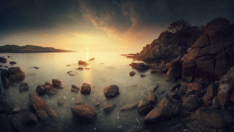 утро, море, скалы photo preview