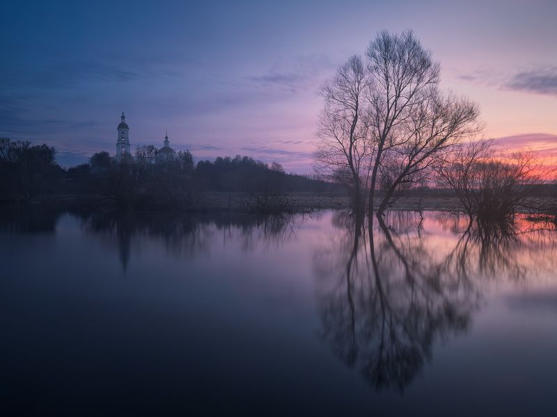 разлив, рассвет, река, весна, россия Рассвет и разливphoto preview