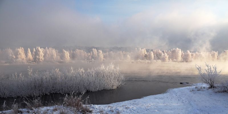 Холодным днём на Ангареphoto preview
