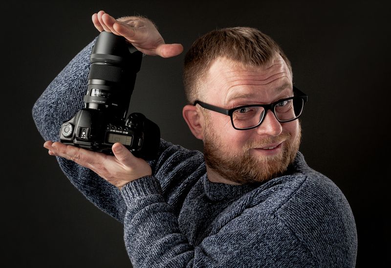 мужчина, портрет, фотоаппарат, фотограф ***photo preview