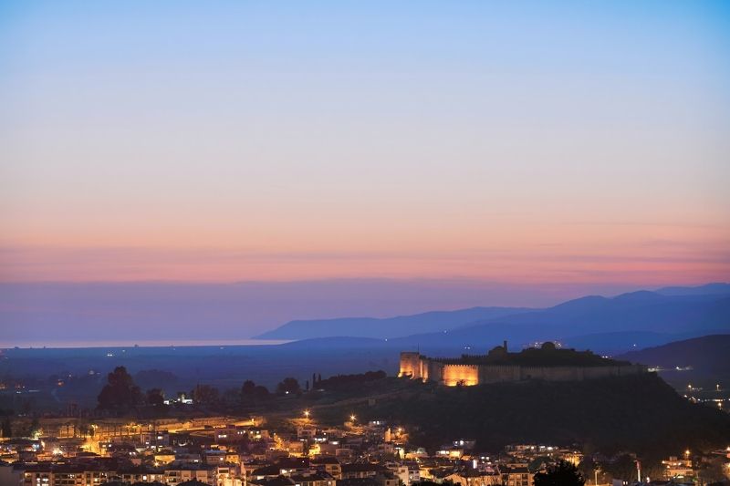 landscape, castle, sunset, cityscape, пейзаж, городскопейзаж, закат, вечер, архитектура, крепость Castle on Sunsetphoto preview