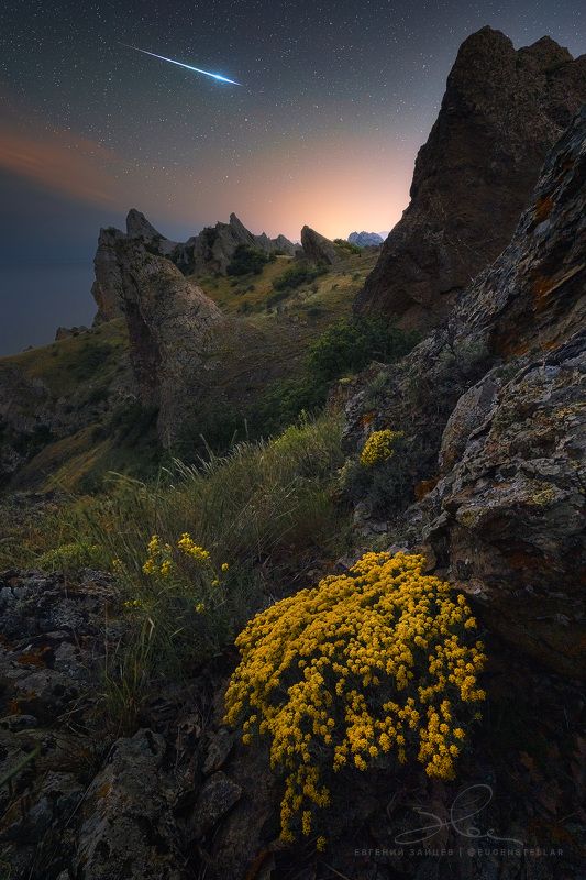 ночь, астрофотография, пейзаж, заповедник, карадаг, крым, звезды, млечный путь, night, astrophotography, landscape, stars, milky way Бурачокphoto preview