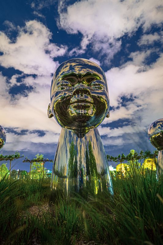 парк, краснодар, скульптура, ночь Внутренний ребенокphoto preview