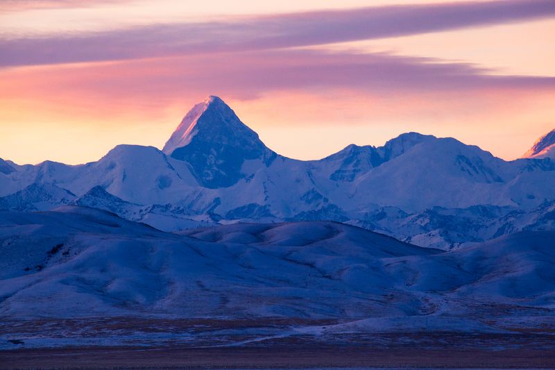 Хан-Тенгри, гора, закат, Казахстан photo preview