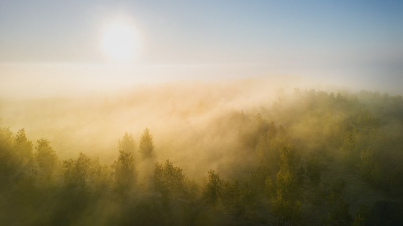 рассвет в кондуках Акварель на рассвете-3photo preview