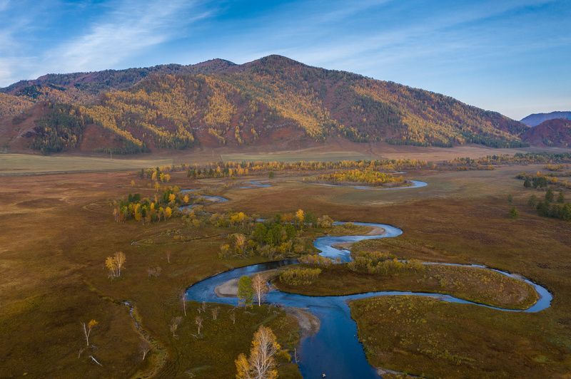 алтай, осень, горы, река, altay, autumn, mountains, river photo preview