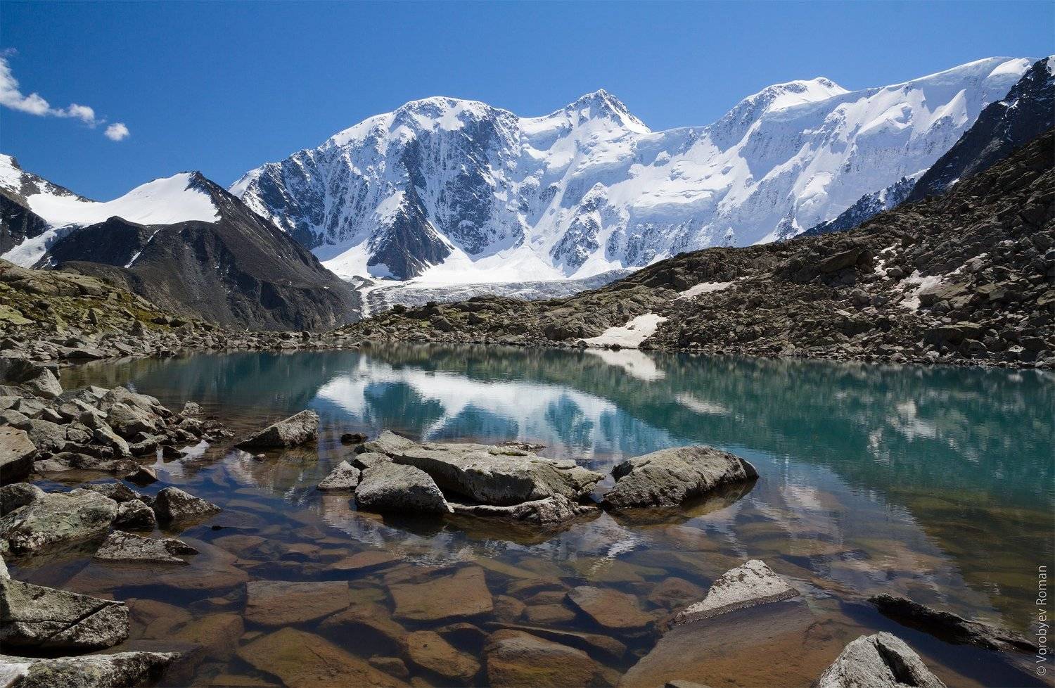 ice Queen. Автор: Roman Vorobyev Алтай, Г. Белуха, Горное озеро, Горный алтай, Горы, Лето, Озеро, Отражение, Roman Vorobyev