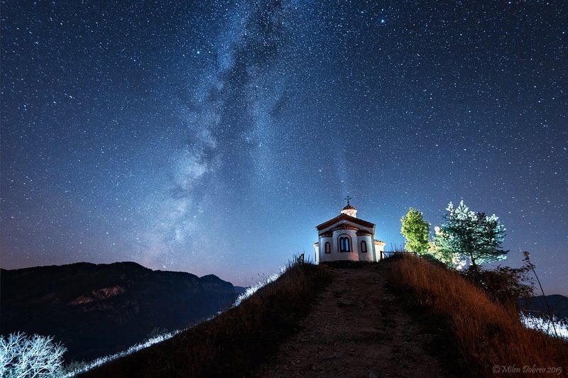 Milky way, landscape, night, Bulgaria, Rhodopi mountain, stars Night over Rhodopi mountainphoto preview