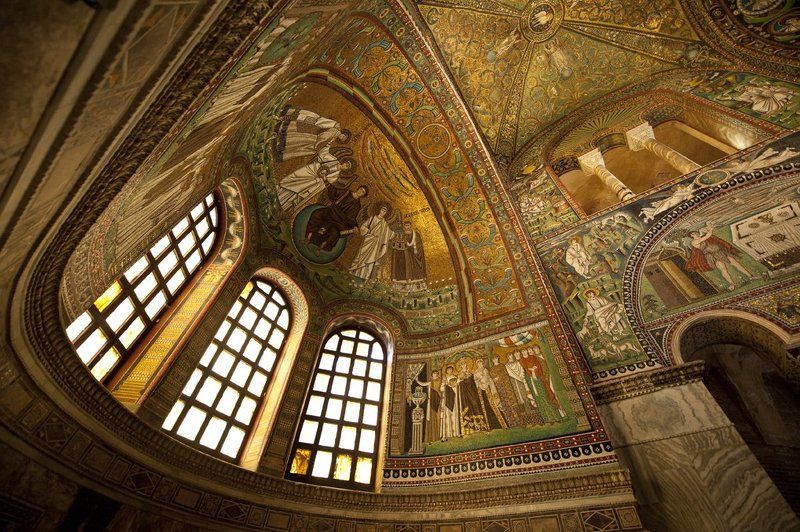 Architecture, Art, Europe, Italy, Middle, Mosaic, Ravenna, Temple, Venezia, Wide San Vitalephoto preview
