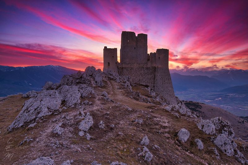rocca, calascio, l\'aquila, mountain, rocks, sunset Rocca Calasciophoto preview
