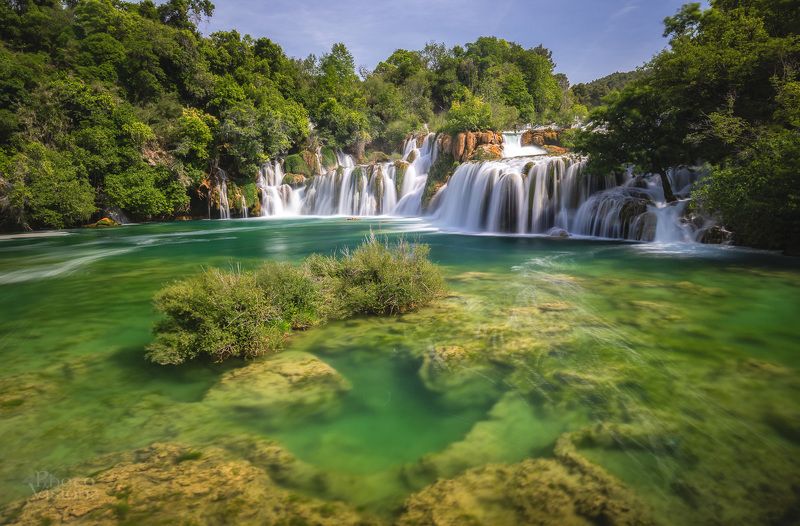 waterfall,falls,water,river,croatia,krka,skradinski buk,long exposure,summertime,summer, Skradinski Buk waterfall / Croatiaphoto preview