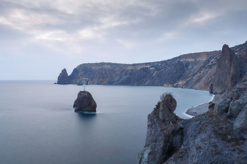 севастополь, фиолент, море, пляж. Фиолент. Последний февральский вечер. фото превью