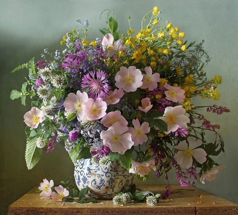 натюрморт, цветы, полевые цветы, весна, марина филатова Весенний букет фото превью