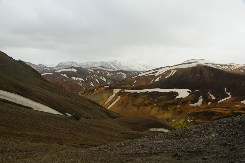 mountain, snow, hike, landscape, sky, color, hill, trekking, nature, Landmannalaugarphoto preview