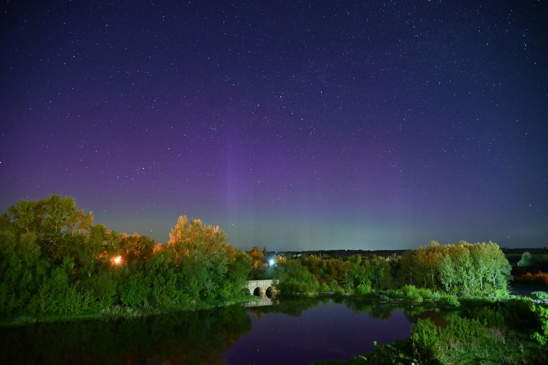 nikon никон Z5 nature весна фотография красота фото world северное сияние aurora полярное astronomy астрономия река небо звезды огни river sky lights moon луна месяц май may photo preview