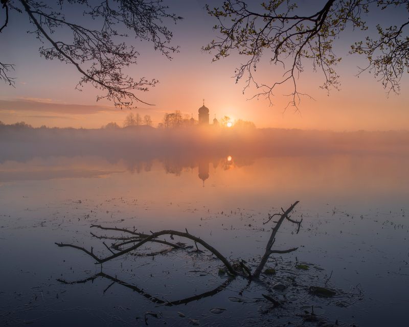 введенская пустынь, владимирская область, туманы, утро, апрель Апрельские туманыphoto preview